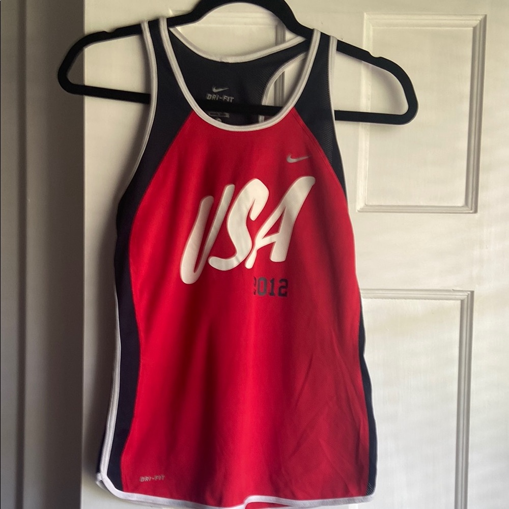 USA Red and Black Athletic Tank Top